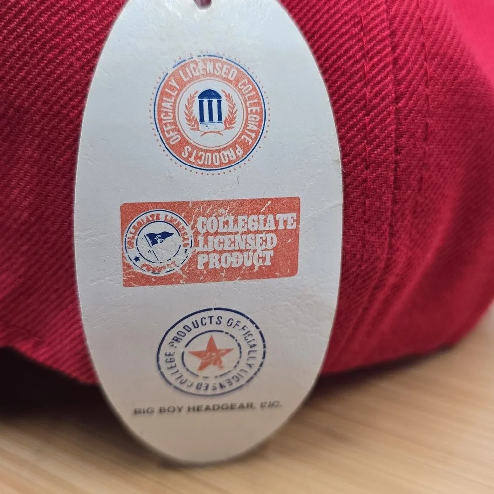 Vintage UNC‎ Tar Heels Hat Red Snapback Cap Big Boy Headgear NWT North Carolina